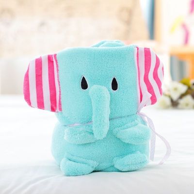 Zwakke 220g baby opgerolde deken Grappig dier cartoon Vlies pluis deken voor bedden