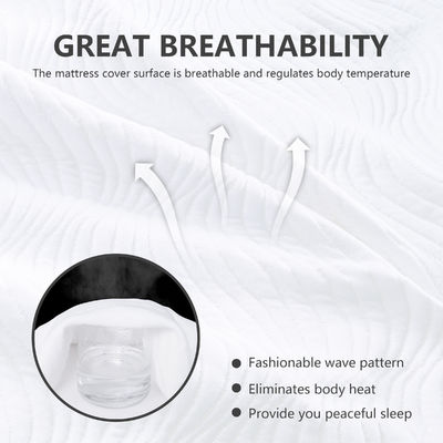 100% polyesterstof Wit Dropshipping Waterdicht 3D luchtlaag Bed Bug Matras Cover