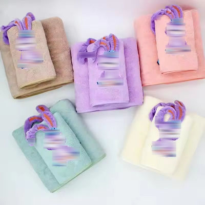 Vierkant microfiber baddoek voor kinderen met zacht absorberend materiaal en 3D dierpatroon