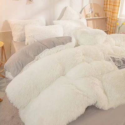 Home Hotel Queen Size beddengoed met satine rok en katoenen fluwelen dekbed