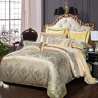 Cotton European Style beddengoed Set 3 4 6 7 Piece Satin Plaat Kussen Hoesje Dekbed