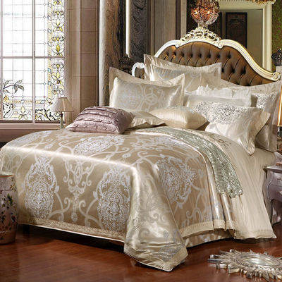 Cotton European Style beddengoed Set 3 4 6 7 Piece Satin Plaat Kussen Hoesje Dekbed