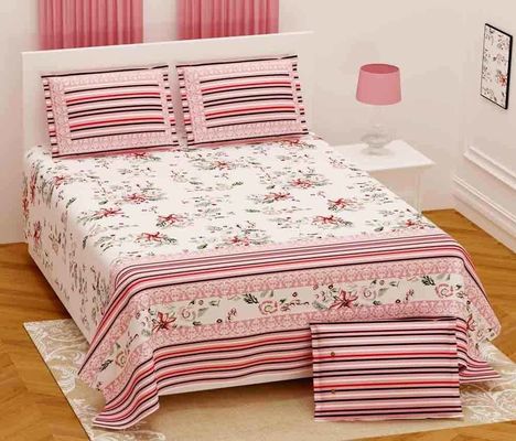 108 x 108 Inches Custom Made Joint-Free Double Bed Sheet in Twill Cotton voor bruiloften