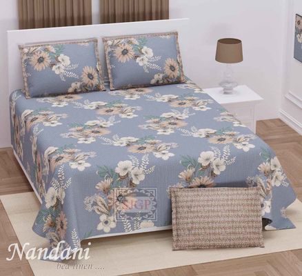 108 x 108 Inches Custom Made Joint-Free Double Bed Sheet in Twill Cotton voor bruiloften