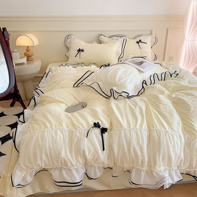 Solid Pattern King Size Designer Bedden Set Comfort Set voor thuis en slaapkamer