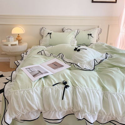 Solid Pattern King Size Designer Bedden Set Comfort Set voor thuis en slaapkamer