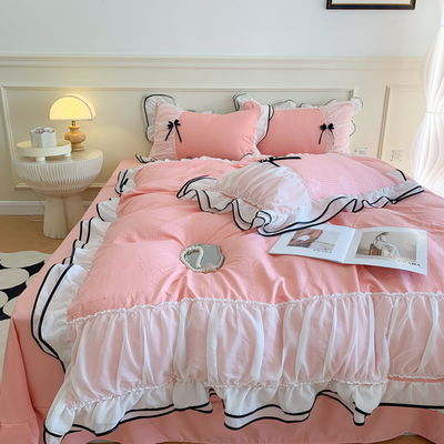 Solid Pattern King Size Designer Bedden Set Comfort Set voor thuis en slaapkamer