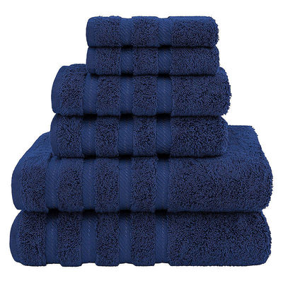 Hoog absorberend 6 stukken 100% katoenen handdoek set luxe Dobby Border voor badkamer douche
