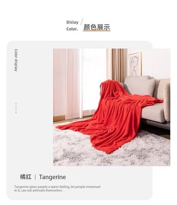 Office Nap Flannel Coral Fleece Gooi Warming Blanket voor de winter Customized Design