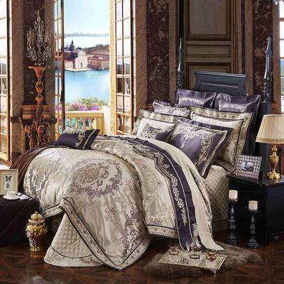 Voeg een vleugje luxe toe aan uw hotel met deze duurzame Europese Jacquard Set