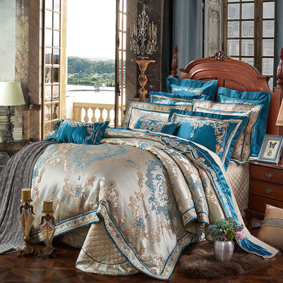 Voeg een vleugje luxe toe aan uw hotel met deze duurzame Europese Jacquard Set