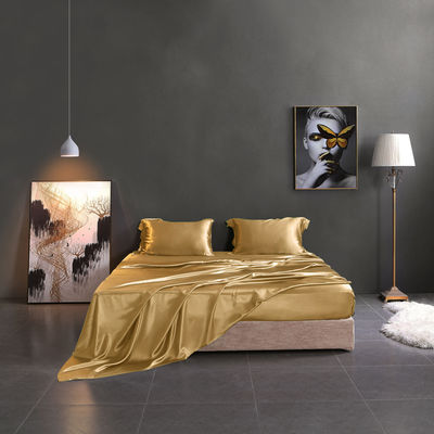 Reactief drukken Luxe zijde satine beddengoed Set Pure Mulberry 19 Momme zijde 4pcs voor thuis