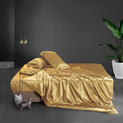 Reactief drukken Luxe zijde satine beddengoed Set Pure Mulberry 19 Momme zijde 4pcs voor thuis