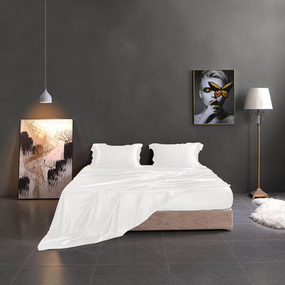 Reactief drukken Luxe zijde satine beddengoed Set Pure Mulberry 19 Momme zijde 4pcs voor thuis