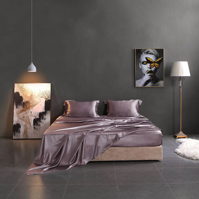 Reactief drukken Luxe zijde satine beddengoed Set Pure Mulberry 19 Momme zijde 4pcs voor thuis
