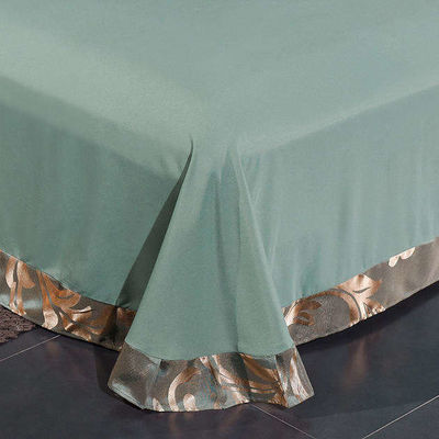Europese stijl Luxe Satin Silk Hotel Uitstekende Jacquard Bedden Set Solid Voordeel