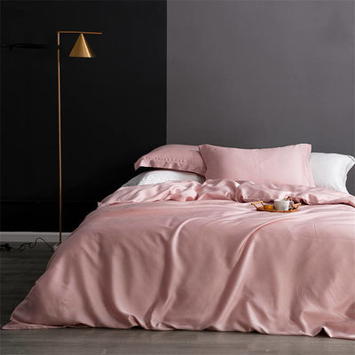 Standaardgrootte Echte zijde dekbed Queen King Comforter Cover Solid Color Bedden Set