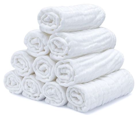 Duurzame 100% katoen mosselen vierkante voor unisex baby herbruikbare mosselen gezichtsdoek