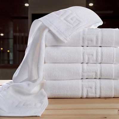 Comfort Hotel Luxe Jacquard Witte baddoek Set 100% katoen Groot stranddoek voor OEM