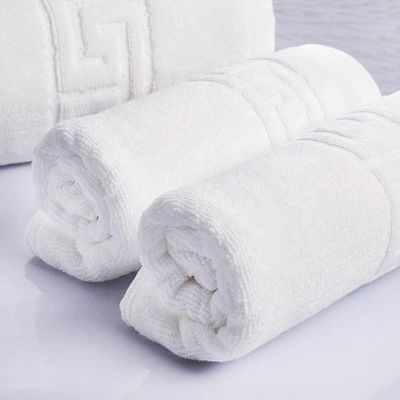 Comfort Hotel Luxe Jacquard Witte baddoek Set 100% katoen Groot stranddoek voor OEM