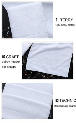 Comfort Hotel Luxe Jacquard Witte baddoek Set 100% katoen Groot stranddoek voor OEM
