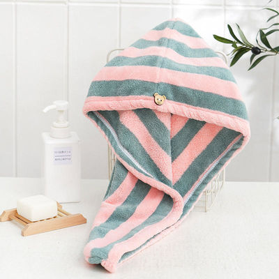 Hoog absorberende microvezel haardroger Turban voor snel droog krullend lang dik haar