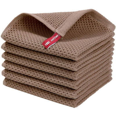 Hoog absorberende 100% katoenen keukenhanddoeken wafeltweefsel voor baristas en theeliefhebbers