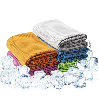 Logo Rood Microfiber Sport Gym Instant Cooling Handdoek 30*100cm of maat Rood Kleur