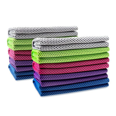 Logo Rood Microfiber Sport Gym Instant Cooling Handdoek 30*100cm of maat Rood Kleur