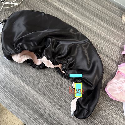 Gewone gekleurde dubbellagige vlekken zijde haar wrap handdoek voor professionele droogresultaten