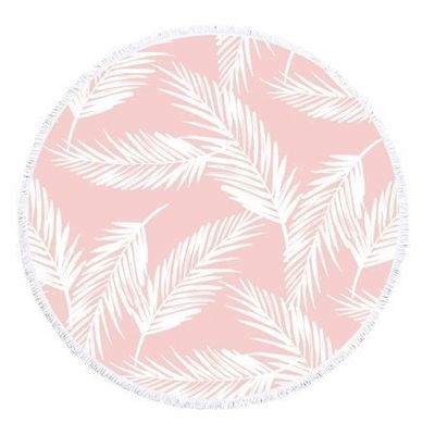Turkse katoenen ronde strandhanddoek in aangepaste kleur en maat met gepersonaliseerde afdruk