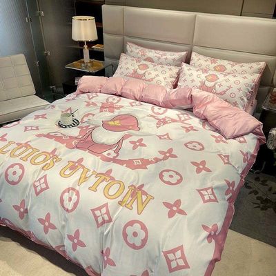 Queen-Size gepoetste katoenen 4-in-1 beddengoed Set De ultieme keuze voor een trendy slaapkamer