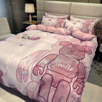 Queen-Size gepoetste katoenen 4-in-1 beddengoed Set De ultieme keuze voor een trendy slaapkamer