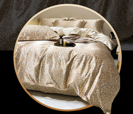 Diagonale druk Mulberry Silk Fitted Sheet Set voor 100% zijde beddengoed op de markt
