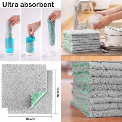 Gebreide design micro-vezel reinigingsdoek voor het huis kit Lintvrij en multi-kleurig