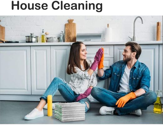 Gebreide design micro-vezel reinigingsdoek voor het huis kit Lintvrij en multi-kleurig