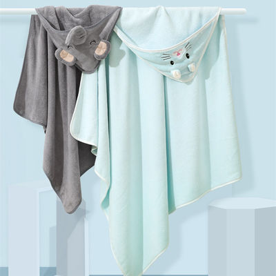 House Cartoon Design Fluweel Hooded Baby Kids Baddoek met goede absorptie 80*80cm