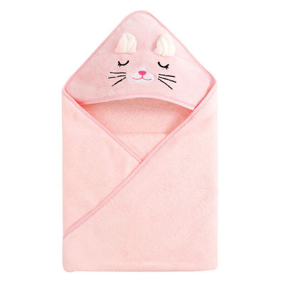 House Cartoon Design Fluweel Hooded Baby Kids Baddoek met goede absorptie 80*80cm