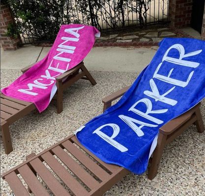 Antimicrobiële gepersonaliseerde naam Strand handdoek Perfect voor buiten verjaardag vakantie cadeau