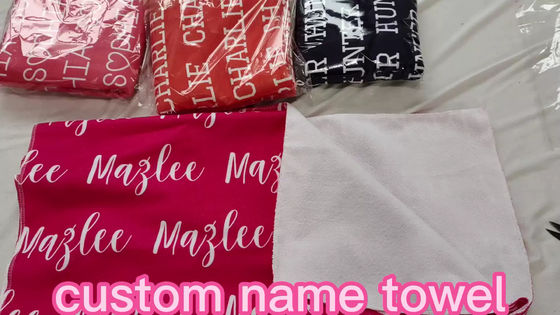 Antimicrobiële gepersonaliseerde naam Strand handdoek Perfect voor buiten verjaardag vakantie cadeau