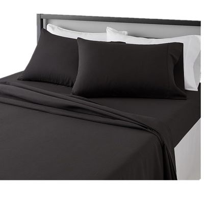 Wasbaar Super Soft Microfiber 4 Piece Bed Sheet Set met diepe zakken Queen Black Solid