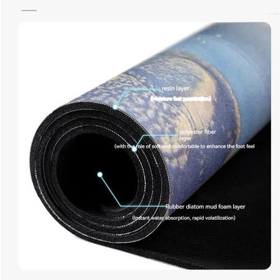 Snel droog water stenen badmat met aangepaste kleur en absorberend hard douchemat