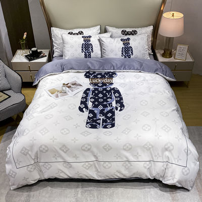White Bear Bed Sheet Bed Linen Set voor Hotel Baby Home Gemaakt van 100% Polyester Stof