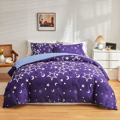 Witte bloemenbedden voor kinderen jongens meisjes Twin 2 pc's Glow in The Dark Duvet Cover