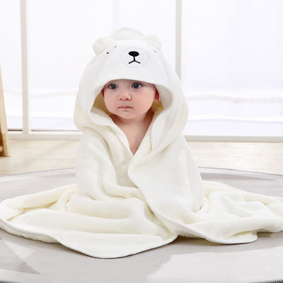 Kleuren Pasgeboren dier Baby Hooded Baddoek Plain met materialen en digitale afdruk