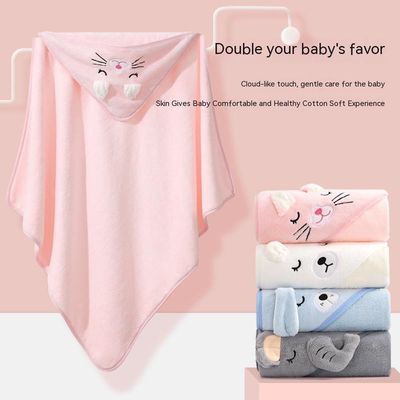 Kleuren Pasgeboren dier Baby Hooded Baddoek Plain met materialen en digitale afdruk